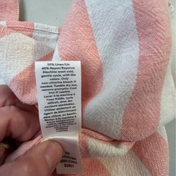 Abound Pink & White Striped Sleeveless Crop Top XS - Picture 5 of 7